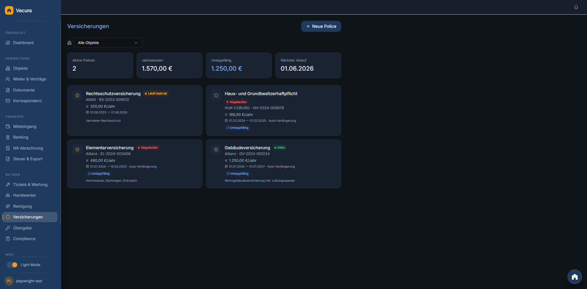 Vecura auf dem Smartphone